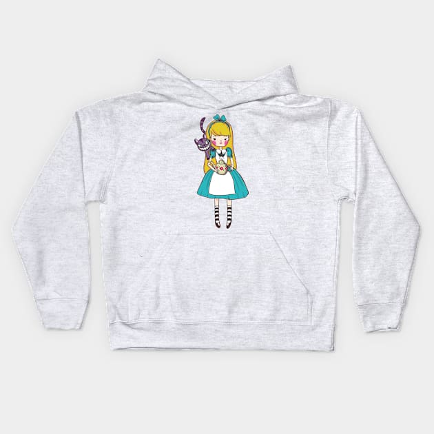 Alice in Wonderland Kids Hoodie by AndySaljim